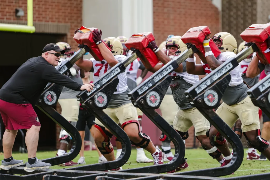 Florida State Seminoles football team preview 2025 offensive line fall practice