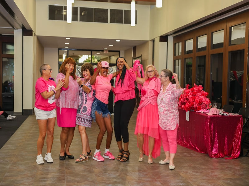 Pinkatude Breast Cancer Awareness Event runway in Winter Park