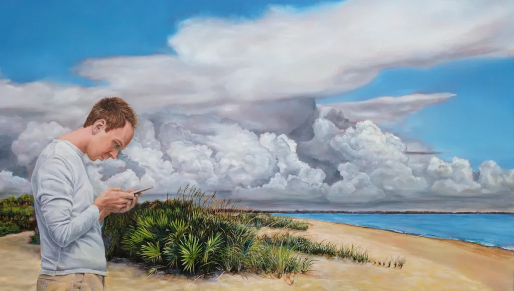 Bill Gallagher oil painting from The State of Florida exhibition at Jane’s Art Center in New Smyrna Beach