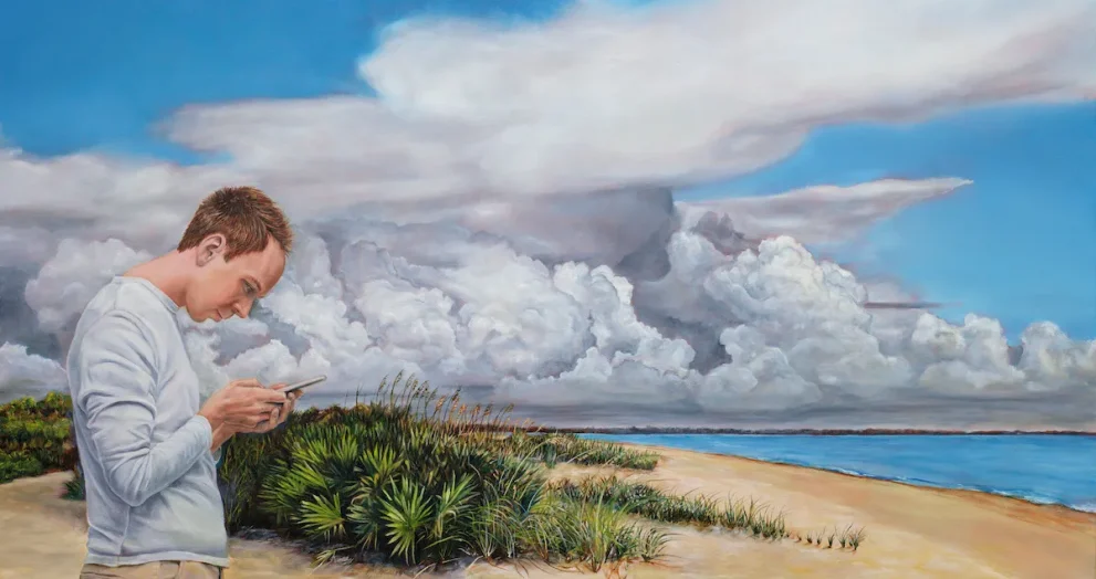 Bill Gallagher oil painting from The State of Florida exhibition at Jane’s Art Center in New Smyrna Beach