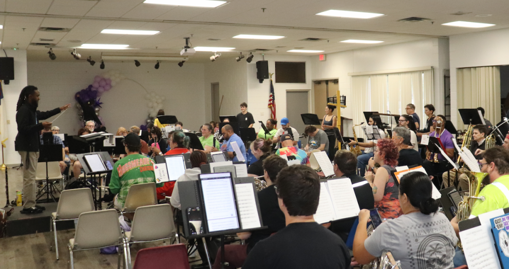 Central Florida Sounds of Freedom Band rehearses at the First United Methodist Church in downtown Orlando