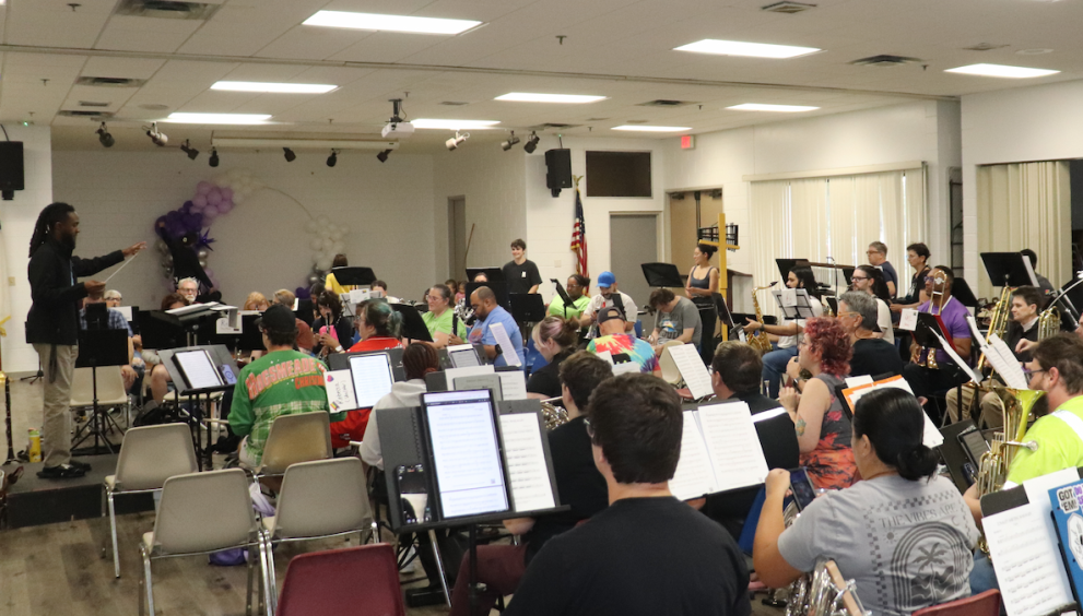 Central Florida Sounds of Freedom Band rehearses at the First United Methodist Church in downtown Orlando