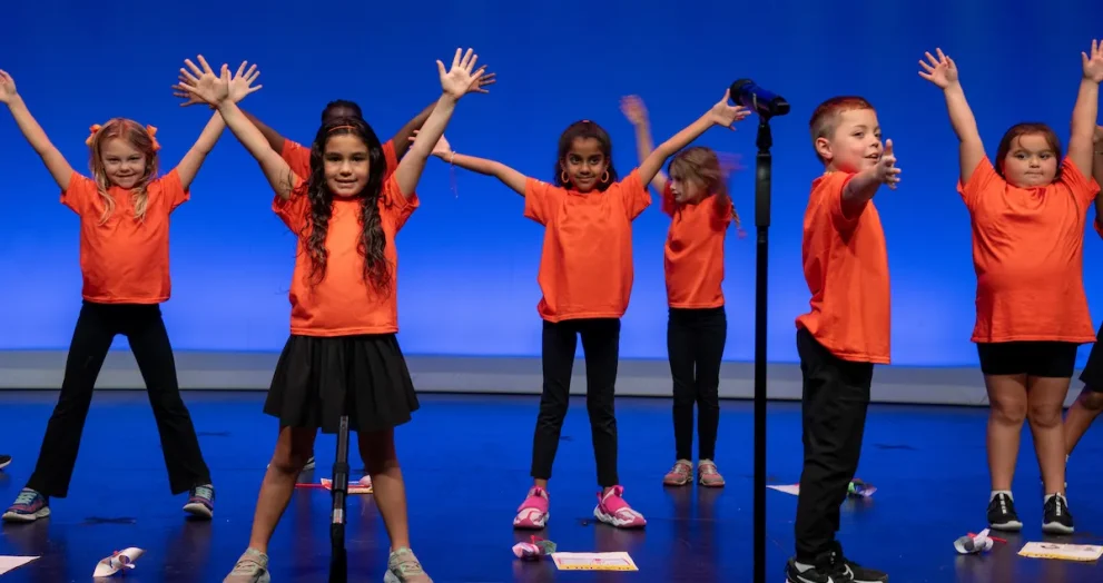 Young performers participating in Dr. Phillips Center arts education programming in Orlando