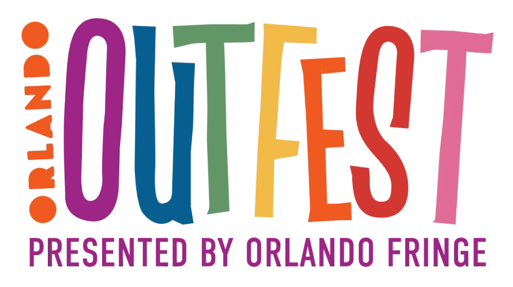 Orlando Out Fest presented by Orlando Fringe logo with colorful block lettering.