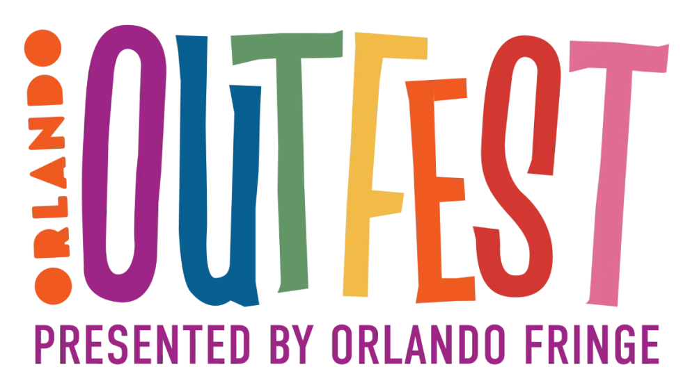 Orlando Out Fest presented by Orlando Fringe logo with colorful block lettering.
